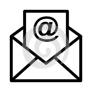 Message thin line vector icon