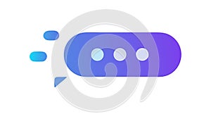 Message Typing Icon, Simple Speech Bubble with Dots, vector design Generative AI