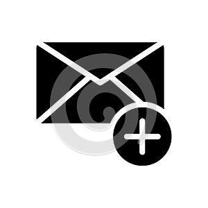 Message vector glyph flat icon