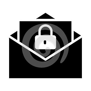 Message glyph flat vector icon