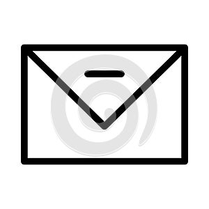 Message thin line vector icon