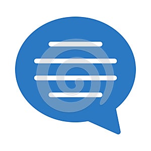 Message glyph color flat vector icon