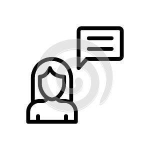 Message vector thin line  icon