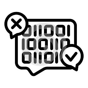 Message virus icon outline vector. Digital access