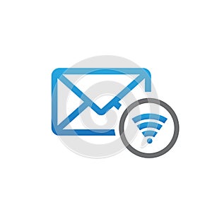 Message wifi wireless connection vector icon