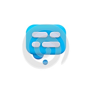 Messages 3d. Talk bubble speech icon. Business concept. 3d banner with messages 3d for web background design. Internet