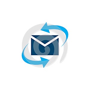 messages email icon logo vector on a white background