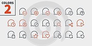 Messages UI Pixel Perfect Well-crafted Vector Thin Line Icons 48x48 Ready for 24x24 Grid for Web Graphics and Apps with