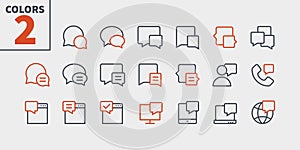 Messages UI Pixel Perfect Well-crafted Vector Thin Line Icons 48x48 Ready for 24x24 Grid for Web Graphics and Apps with
