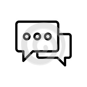 Messages vector thin line  icon