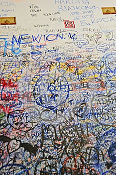 Messages on the wall in Juliet's House