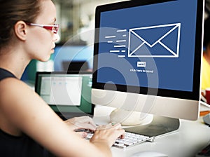 Messaging Email Send Envelope Communication Concept