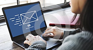Messaging Email Send Envelope Communication Concept photo