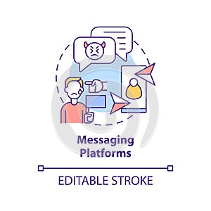 Messaging platforms concept icon