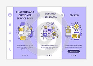 Messaging software onboarding vector template