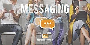 Messaging Texting Connection Networking Connection Concept