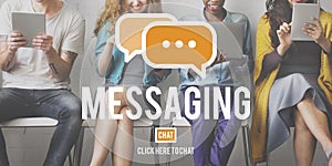 Messaging Texting Connection Networking Connection Concept