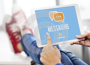 Messaging Texting Connection Networking Connection Concept