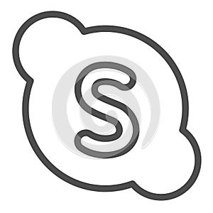 Messenger bubble line icon, windows pack concept. Vector graphics. Message submitter program, communication sign on