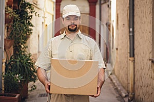 Messenger Delivering Parcel