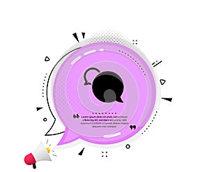 Messenger icon. Speech bubble sign. Chat message. Vector