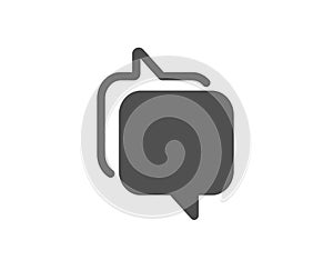 Messenger icon. Speech bubble sign. Chat message. Vector