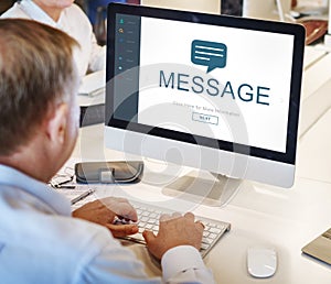 Messenger Social Online Homepage Concept
