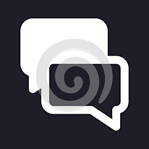Messenger white pixel perfect solid ui icon