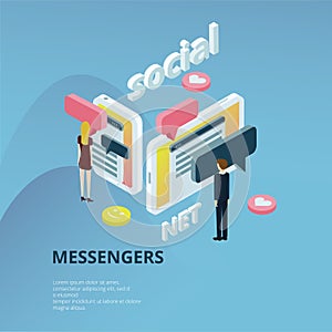 Messengers And Social Nertwork Concept