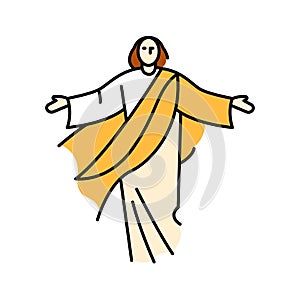 Messiah color icon. Judaism religion photo