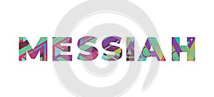 Messiah Concept Retro Colorful Word Art Illustration