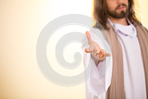 Messiah reaching out his hand