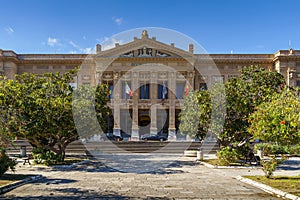 MESSINA, ITALY - NOVEMBER 06, 2018 - Palazzo Zanca, Municipio di Messina on Piazza Unione Europea photo