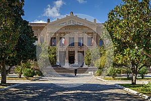 MESSINA, ITALY - NOVEMBER 06, 2018 - Palazzo Zanca, Municipio di Messina on Piazza Unione Europea photo