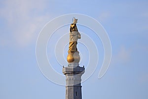 Messina, Sicily Italy: the gold Statue of the Madonna della Lettera