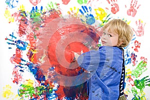 Messing about with finger paint