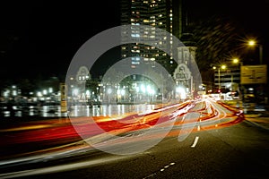 Messplatz Mannheim City Timeexposure street night bulb