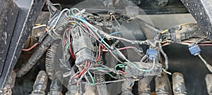 messy cable arrangement