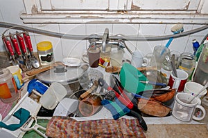 Messy Dirty Kitchen