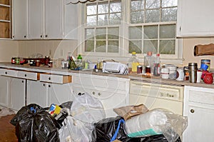 Messy Dirty Kitchen photo