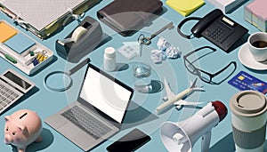 Messy disorganized desktop