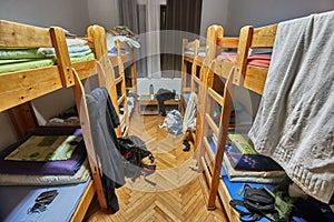 Messy dormitory room
