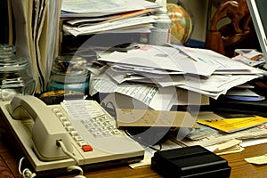 Messy Office Desk