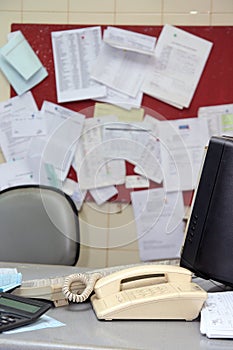 Messy office table