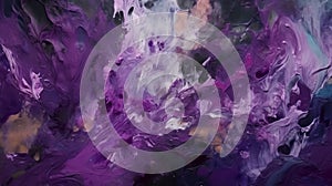 Messy painted abstract background in purple