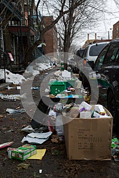 Messy sidewalk (vertical)