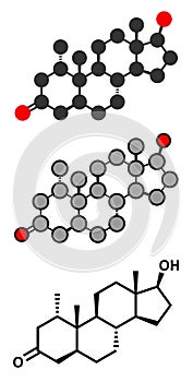 Mesterolone androgen molecule