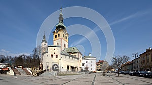 Mestsky hrad & Kostol Nanebovzatia Panny Marie, Banska Bystrica, Slovakia