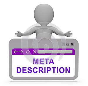 Meta Description Website Seo Source 3d Rendering
