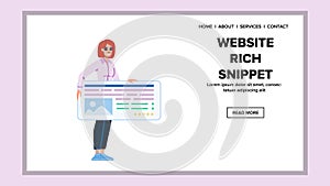 meta website rich snippet vector